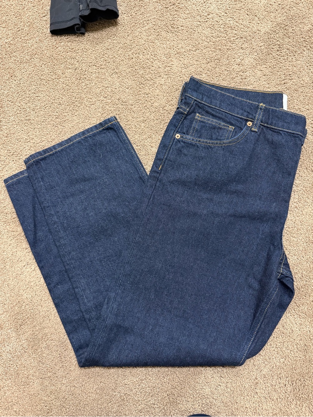 Reformation Straight-Leg Dark Blue Denim Jeans